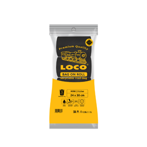 LOCO Bag On Roll Hitam 24x30