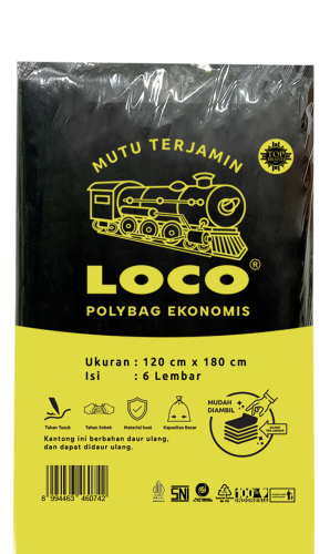 LOCO Polybag Ekonomis Hitam 120x180