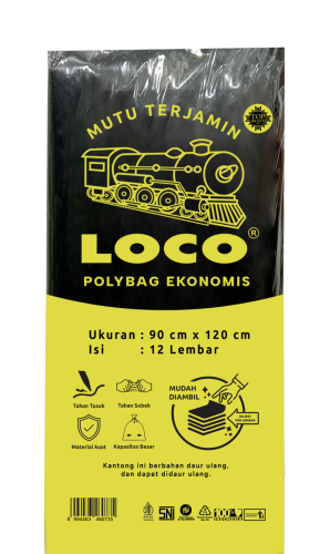 LOCO Polybag Ekonomis Hitam 90x120