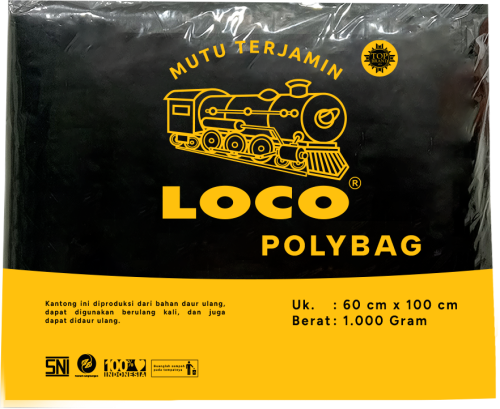 LOCO Polybag Hitam 60x100