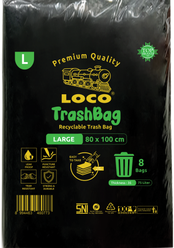 LOCO Trashbag Hitam 80x100